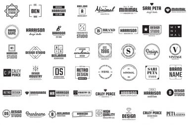 En az vektör Logo afiş, poster, afiş için