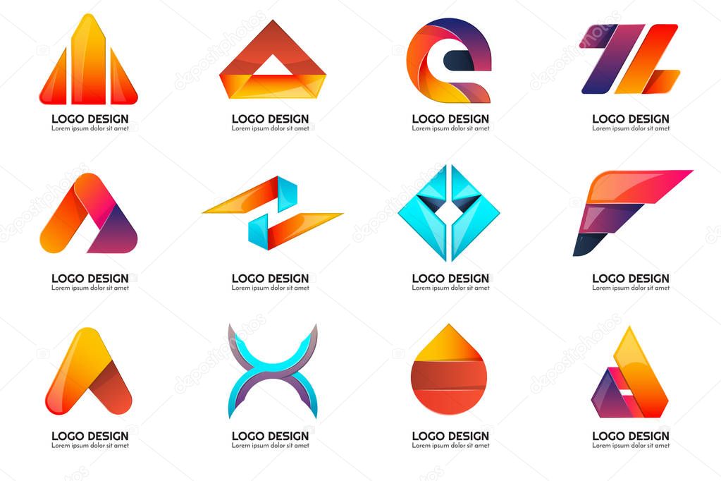 Modern Minimal Vector Logo for banner, poster, flyer