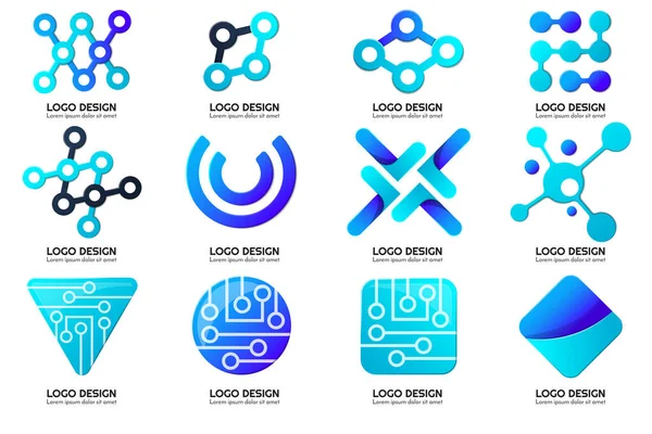 Logotipo Vetor Mínimo Moderno Para Banner Cartaz Folheto —  Vetores de Stock