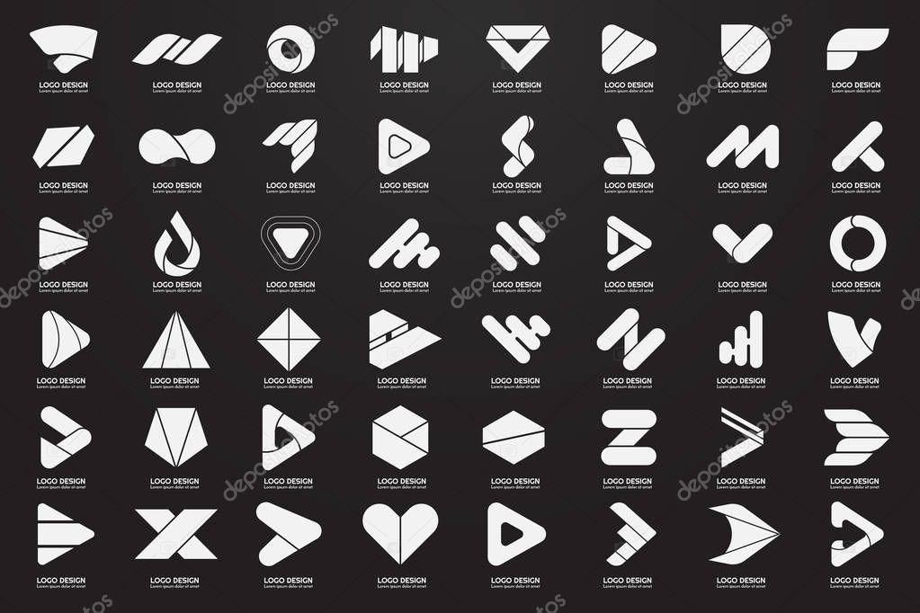 Modern Minimal Vector Logo for banner, poster, flyer