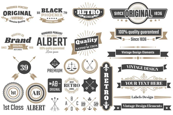 Vintage Retro vektör Logo afiş, poster, afiş için