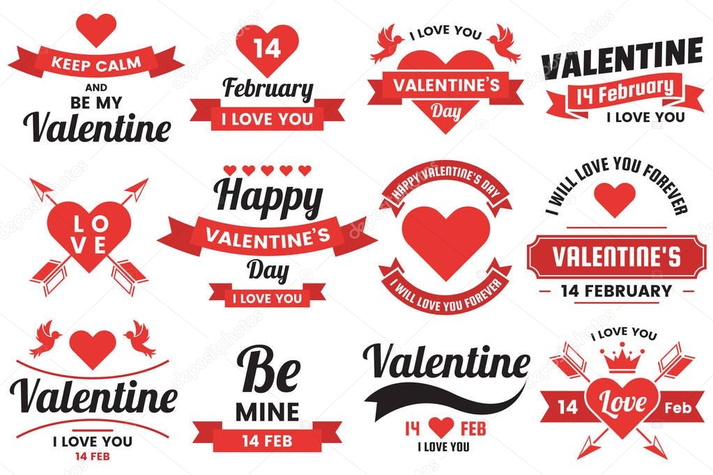 Valentine template banner Vector background for banner, poster, flyer