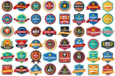 Vintage Retro vektör Logo afiş, poster, afiş için
