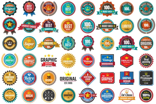 Vintage Retro vektör Logo afiş, poster, afiş için