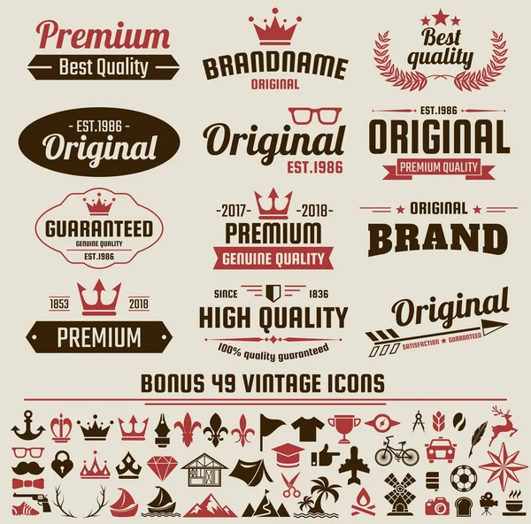 Vintage Retro Vector Logo Banner Poster Flyer — Stock Vector