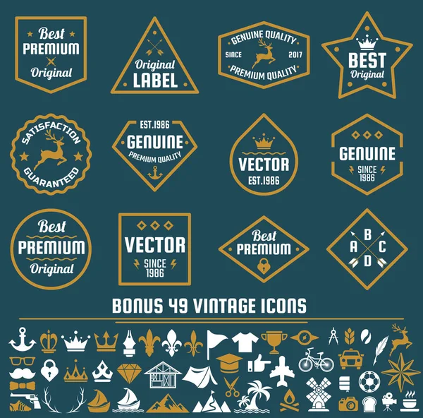 ヴィンテージ レトロなベクトルのロゴのバナー ポスター チラシ — ストックベクタ