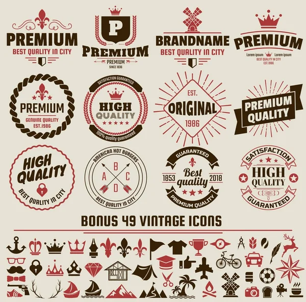 Vintage Retro vektör Logo afiş, poster, afiş için