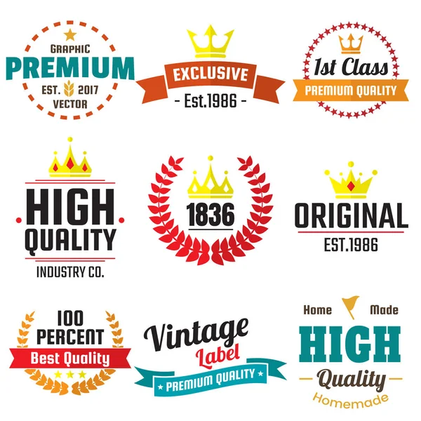 Vintage Retro Vector Logo Voor Spandoek Poster Flyer — Stockvector