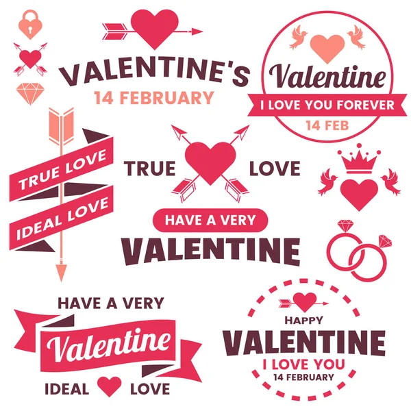 バレンタイン バナー ポスター チラシ テンプレートのバナーのベクトルの背景 — ストックベクタ
