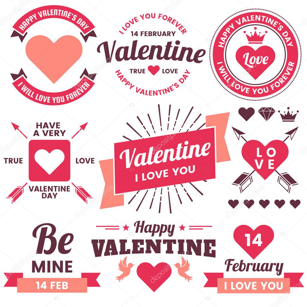 Valentine template banner Vector background for banner, poster, flyer