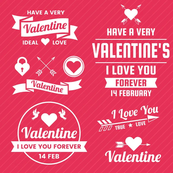 Valentine Šablona Nápisu Vektorové Pozadí Pro Banner Plakát Leták — Stockový vektor