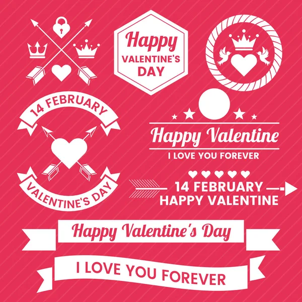 Valentine Achtergrond Van Een Banner Vector Van Het Sjabloon Voor — Stockvector