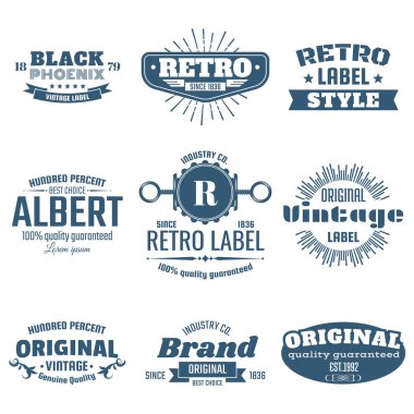 Vintage Retro vektör Logo afiş, poster, afiş için
