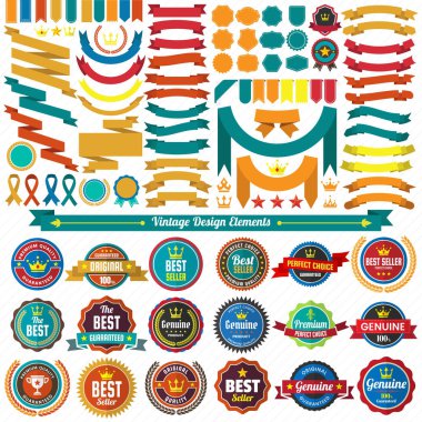 Vintage Retro vektör Logo afiş, poster, afiş için