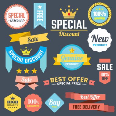 Vintage Retro vektör Logo afiş, poster, afiş için