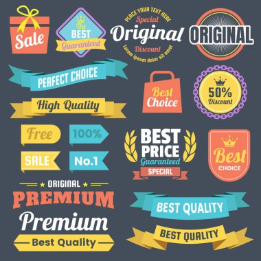 Vintage Retro vektör Logo afiş, poster, afiş için
