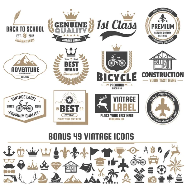 Vintage Retro vektör Logo afiş, poster, afiş için