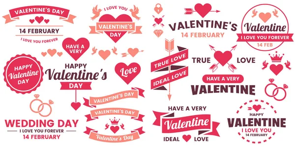 Banner Plantilla San Valentín Fondo Vectorial Para Pancarta Póster Volante — Vector de stock