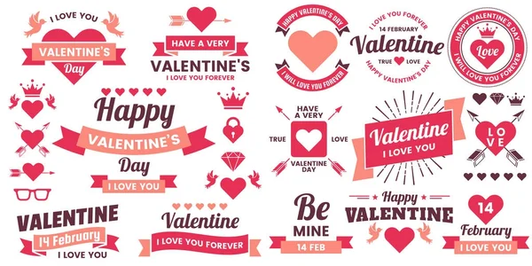 Valentine Template Banner Vector Background Banner Poster Flyer — Stock Vector