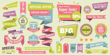 Vintage Retro vektör Logo afiş, poster, afiş için