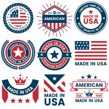 Amerika vektör etiket afiş, poster, afiş için