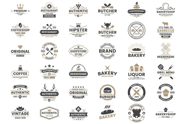 Vintage Retro vektör Logo afiş, poster, afiş için
