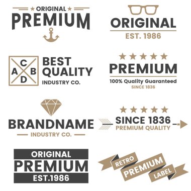 Vintage Retro vektör Logo afiş, poster, afiş için