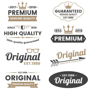 Vintage Retro vektör Logo afiş, poster, afiş için