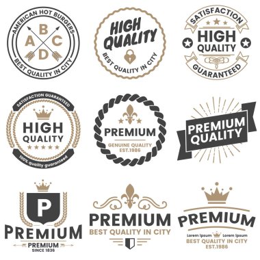 Vintage Retro vektör Logo afiş, poster, afiş için