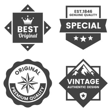 Vintage Retro vektör Logo afiş, poster, afiş için