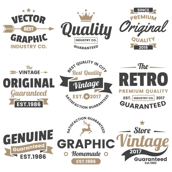 Vintage Retro Vector Logo Banner Poster Flyer — Stock Vector