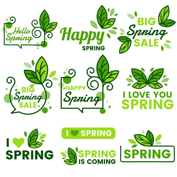 Spring Retro Vintage Vector Label Para Banner — Archivo Imágenes Vectoriales