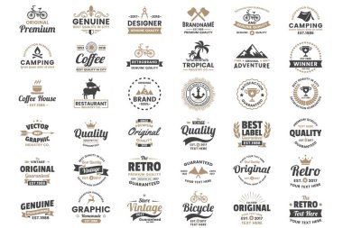 Vintage Retro vektör Logo afiş, poster, afiş için