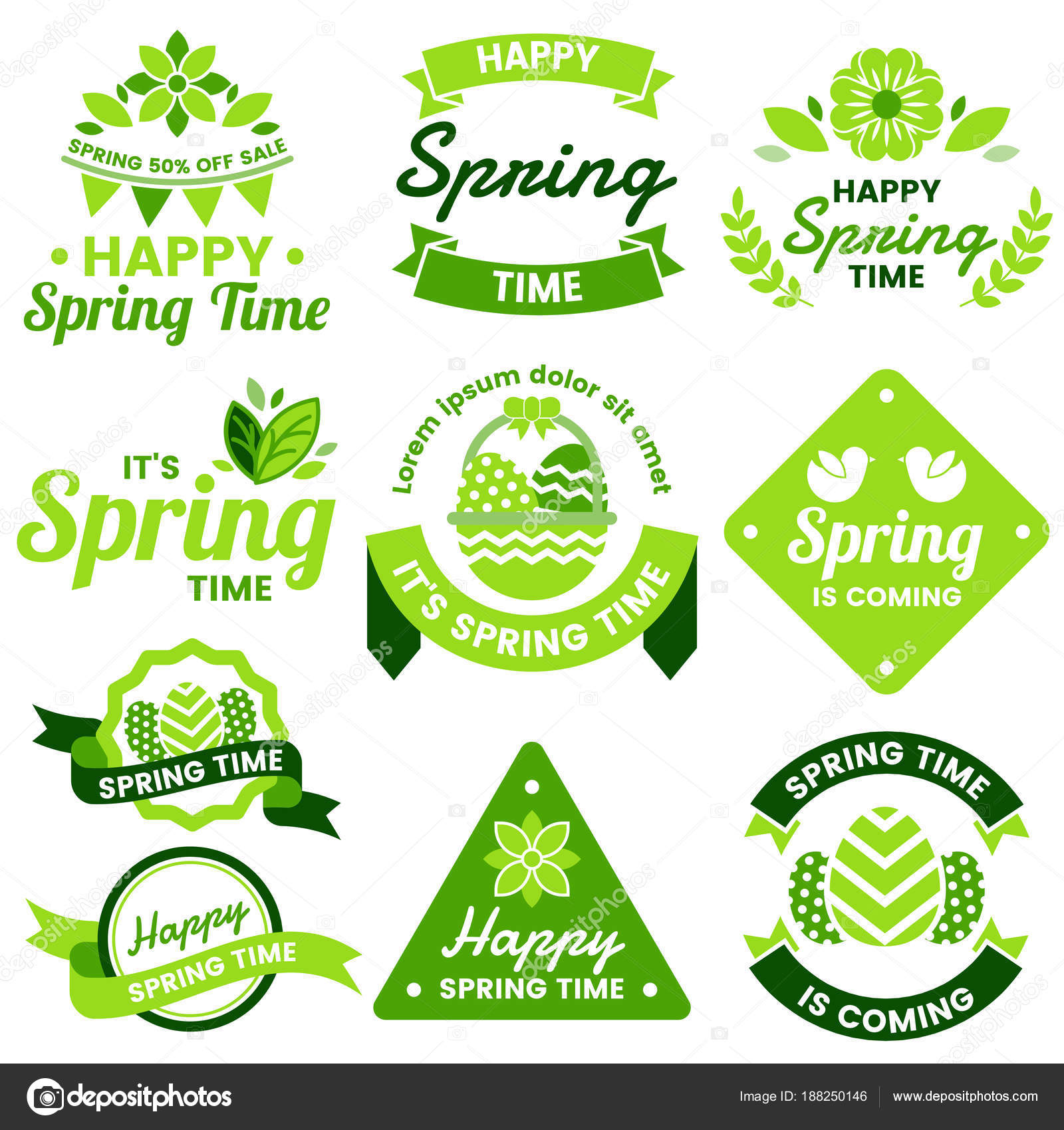 Spring Retro Vintage Vector Label Banner Stock Vector by ©toonsteb ...