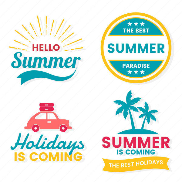 Summer Retro Vector Logo for banner, poster, flyer