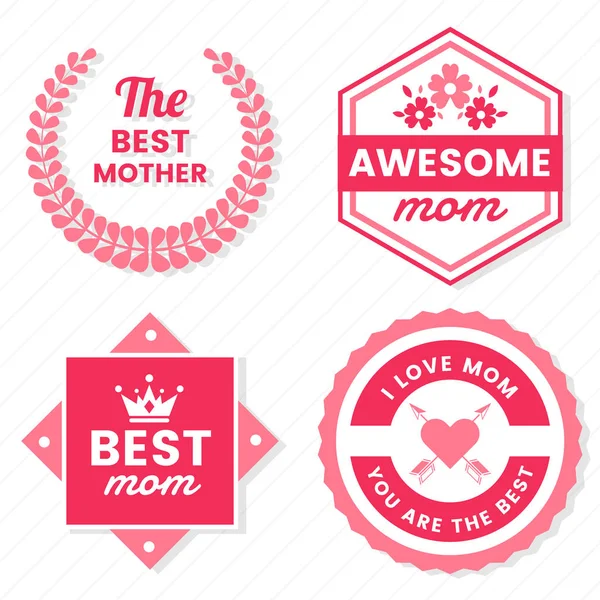 Mother Day Vector Label Banner Poster Flyer — Stock Vector