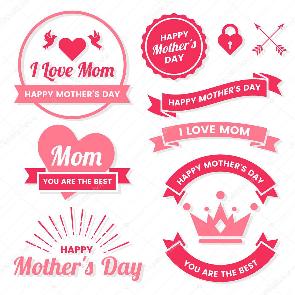 Mother Day Vector label for banner, poster, flyer
