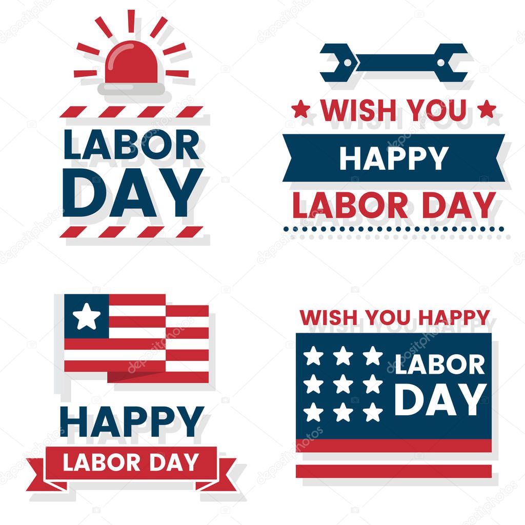 Labor Day Vector label for banner, poster, flyer