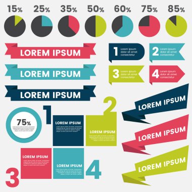 Infographics tasarım şablonu vektör çizim