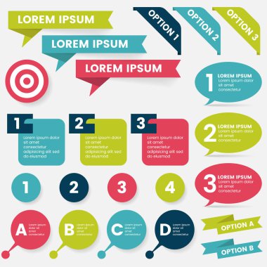 Infographics tasarım şablonu vektör çizim