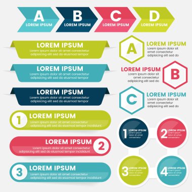 Infographics tasarım şablonu vektör çizim