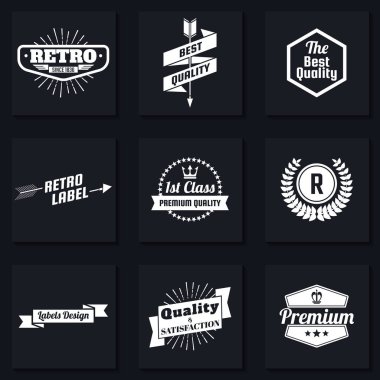 Vintage Retro vektör Logo afiş, poster, afiş için