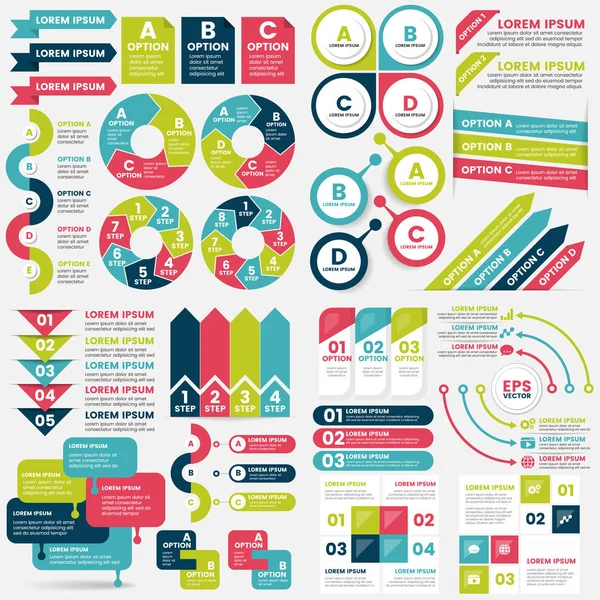 Infografías Plantilla Diseño Vector Ilustración — Vector de stock