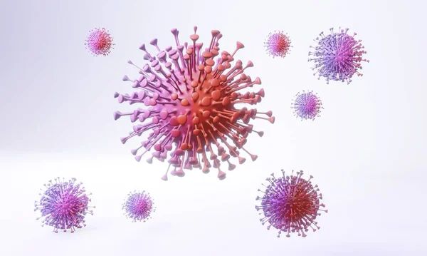 Corona Virus Most Transmission Virus Illustration Render — Stock Photo, Image