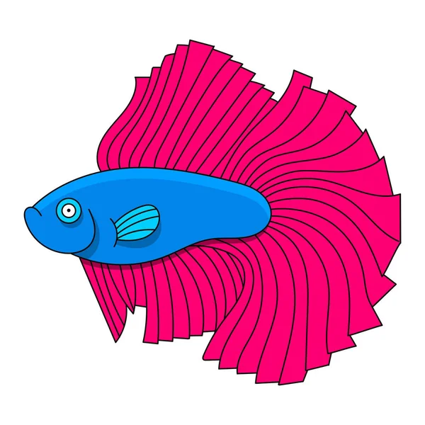 Aquarium Fish Cockerel Illustration For Kids And Adults — Stock Illustration Aquarium Fish Cockerel Illustration For Kids And Adults Vector Graphics