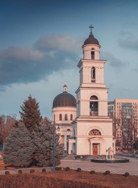 Chisinau, Moldova Cumhuriyeti 'nin başkenti. Chisinau Metropolitan Central Park. 2020