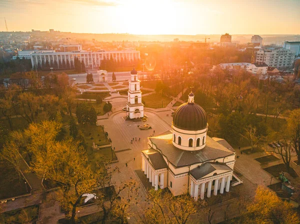 Chisinau Capitale Della Repubblica Moldova Veduta Aerea Del Parco Centrale — Foto Stock