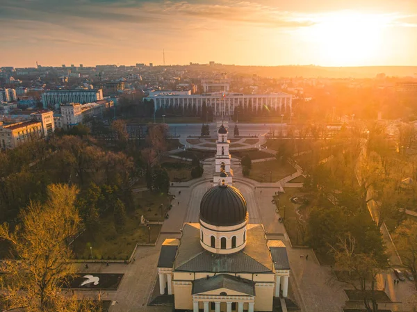 Chisinau Capital City Republic Moldova Aerial View Chisinau Metropolitan Central — Stock Photo, Image