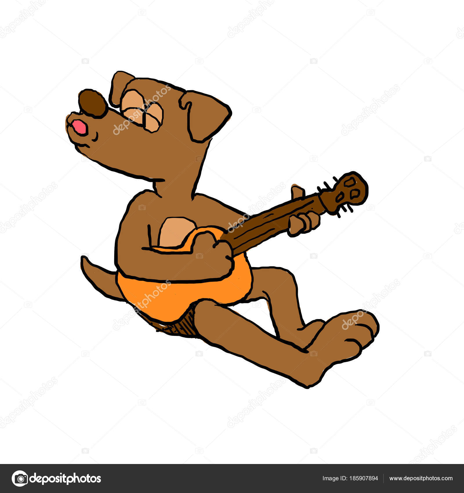 Kucing Gitar Lucu Stok Foto
