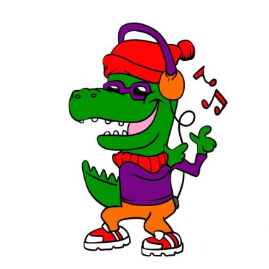 Dinozor dinleme müzik ve dans